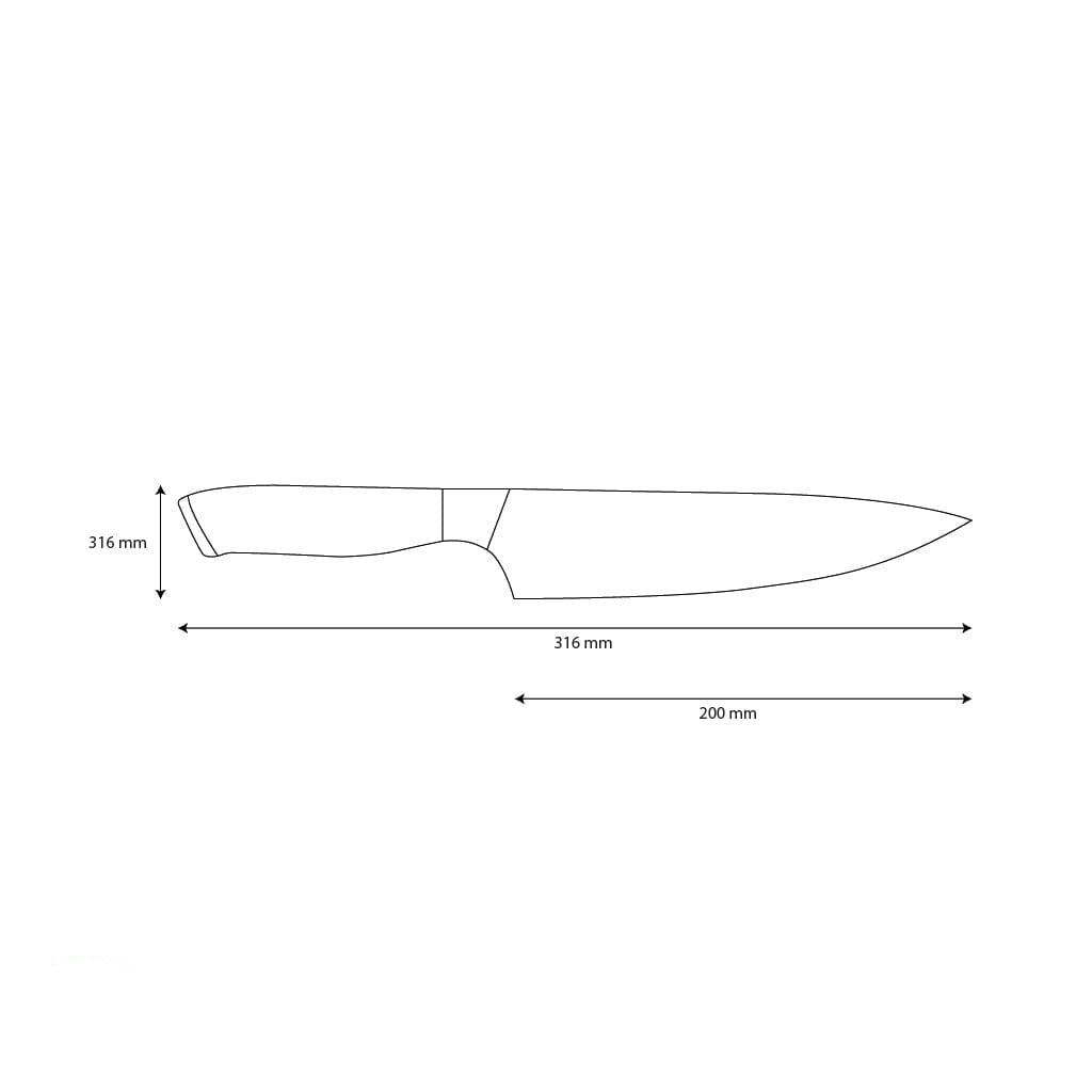 Shinrai Knives - Mother of Pearl Jewels Damascus Chef's Knife 20 cm