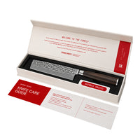 Shinrai Knives - Hammered Damask BR Nakiri knife 18 cm