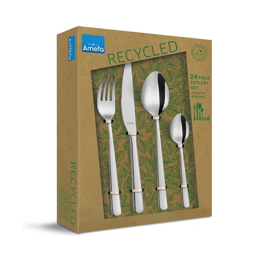 Amefa - Phoenix 24-pcs Recycled Cutlery Set 18/0 in Trend kraft box Bestekset Amefa