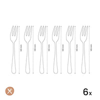 Amefa - Ventura 6 Gebaksvorkjes - Mat Zilver Gebaksvorkjes Amefa