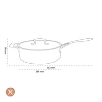 Demeyere - Industry 5 Hapjespan met deksel 28 cm Hapjespan Demeyere