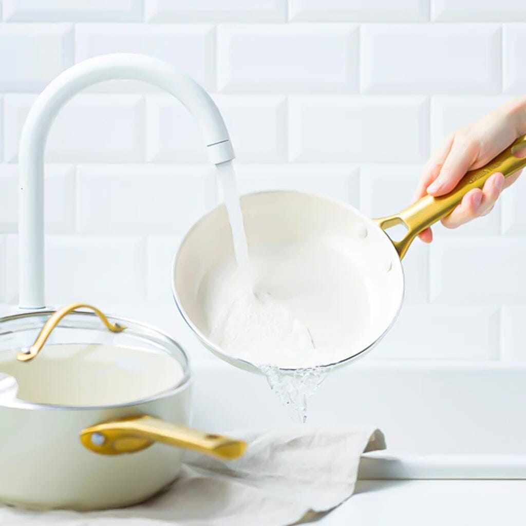 GreenPan - Padova Cream White 2-delige pannenset met keramische antiaanbaklaag 20/26 cm Pannenset GreenPan
