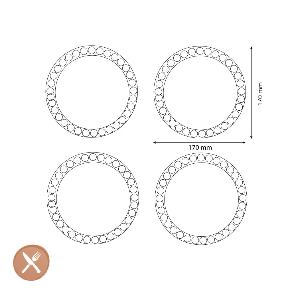 &Klevering - Borden Whip - Set Van 4 Borden &Klevering