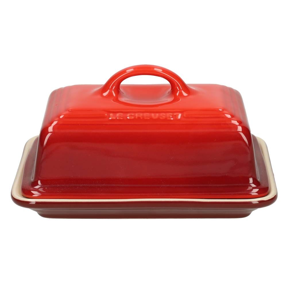 le creuset butter dish red
