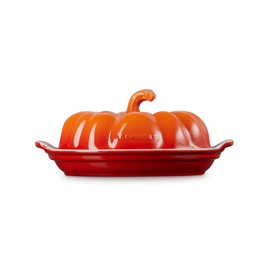 Le Creuset - Beurrier Citrouille Orange-Rouge Le Creuset - Botervloot Pompoen Oranjerood Le Creuset