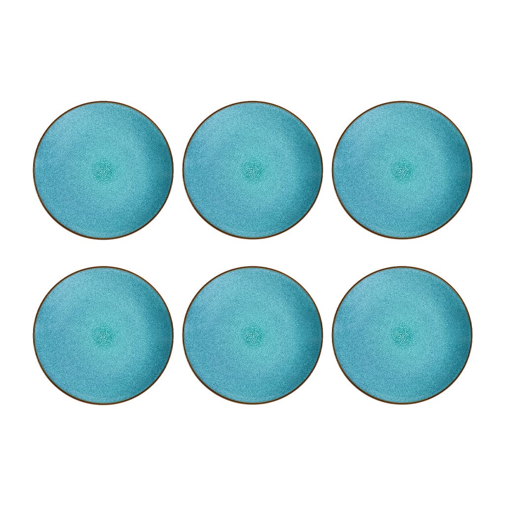 Medard de Noblat - Feeling Turquoise Dessertbord 21 cm (set van 6) Dessertborden Medard de Noblat