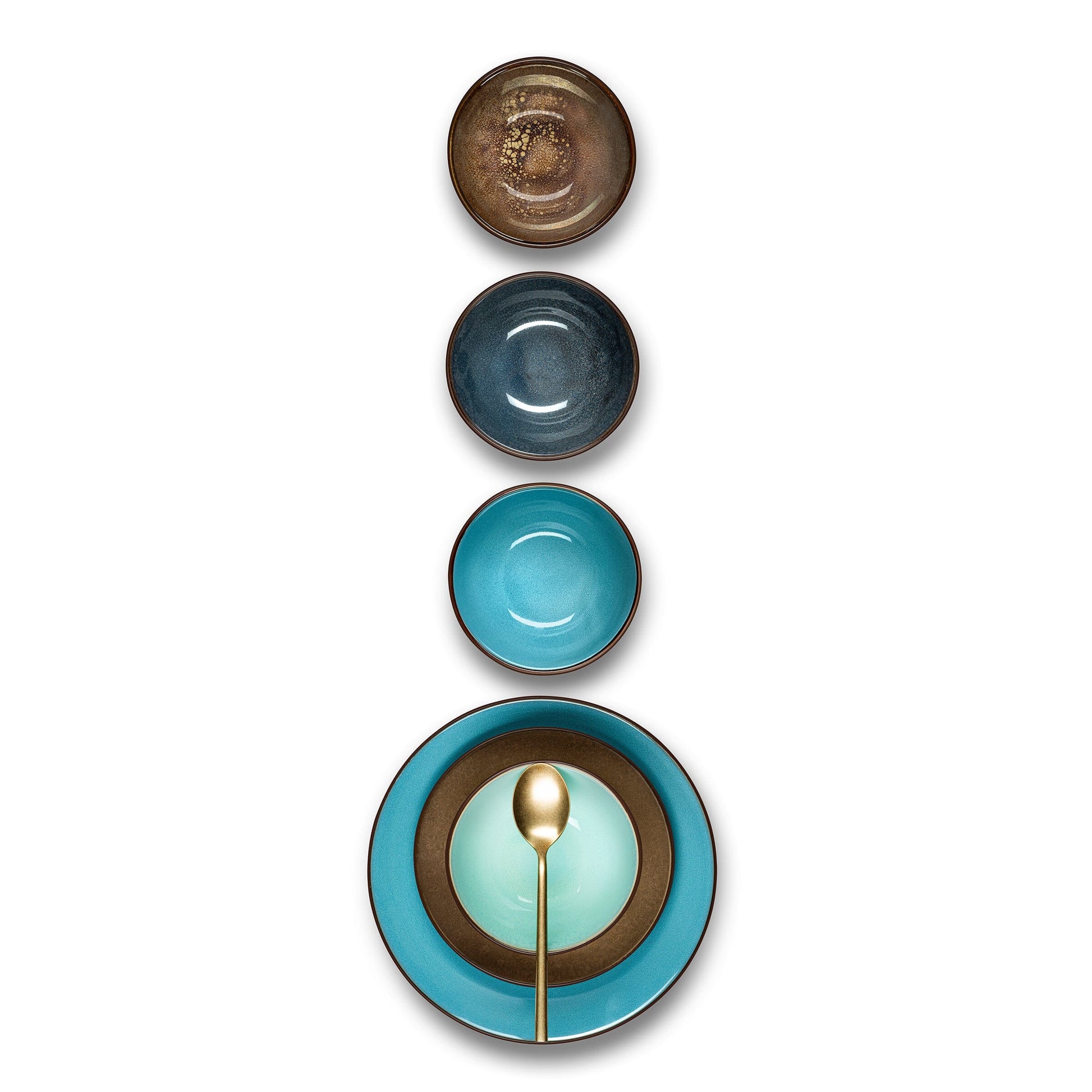 Medard de Noblat - Feeling Turquoise Dessertbord 21 cm (set van 6) Dessertborden Medard de Noblat
