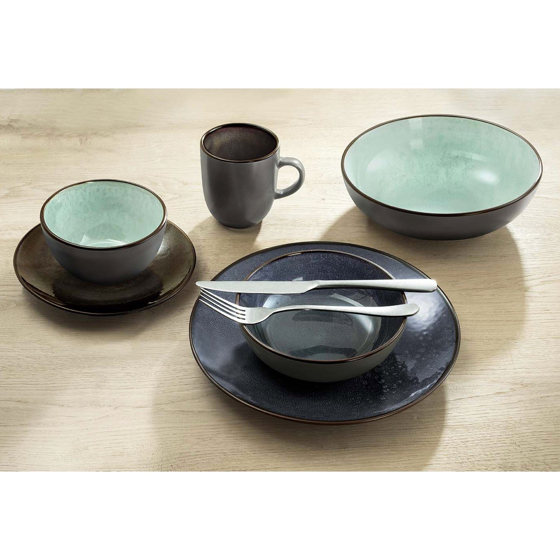 Medard de Noblat - Feeling Turquoise Dessertbord 21 cm (set van 6) Dessertborden Medard de Noblat
