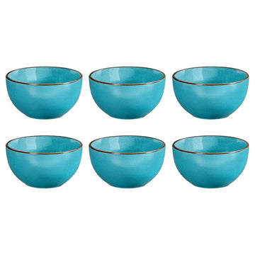 Medard de Noblat - Feeling Turquoise Ontbijtkom 13 cm (set van 6) Kommen Medard de Noblat