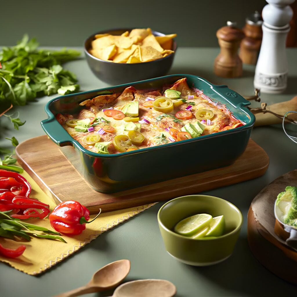Peugeot - Appolia Rechthoekige ovenschaal 32 cm bosgroen Peugeot