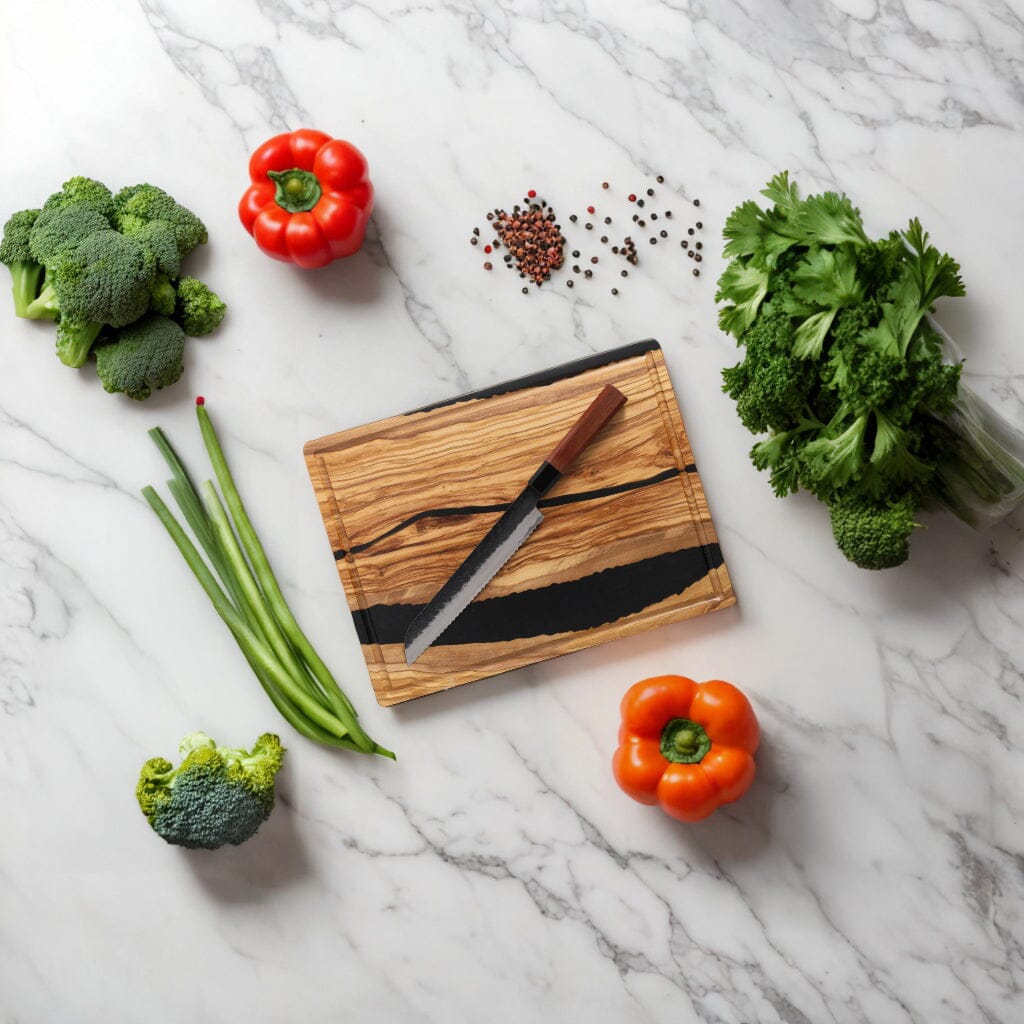 Shinrai Japan - Kurayami Damascus Broodmes 20 cm Broodmes Shinrai Japan