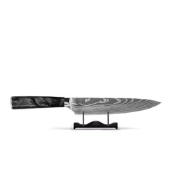 Impression Damas Japonaise Onyx Epoxy - Couteau de Chef 20 cm Shinrai Knives - Damascus Print Epoxy Onyx 3-delige Messenset - Koksmes + Nakiri + Schilmes Messenset Shinrai Knives