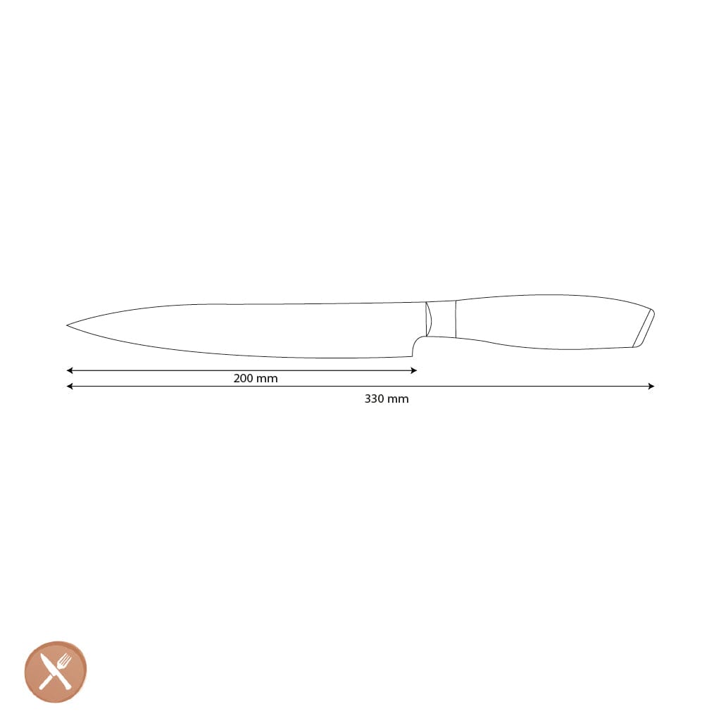 Shinrai Knives - Damast Pakka Wood Vleesmes 20 cm Vleesmes Shinrai Knives
