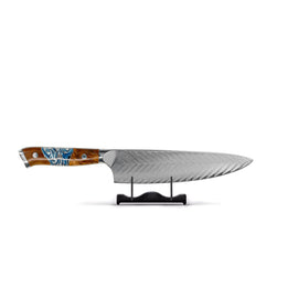 Shinrai Knives - Couteau de chef Damas série Eclipse 20 cm Shinrai Knives - Eclipse 3-delige Damascus Messenset - Koksmes + Nakiri + Santoku Messenset Shinrai Knives