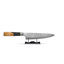 Shinrai Knives - Couteau de Chef Epoxy Onyx Damas 20 cm Shinrai Knives - Epoxy Onyx 2-delige Damascus Messenset - Koksmes + Nakiri Messenset Shinrai Knives