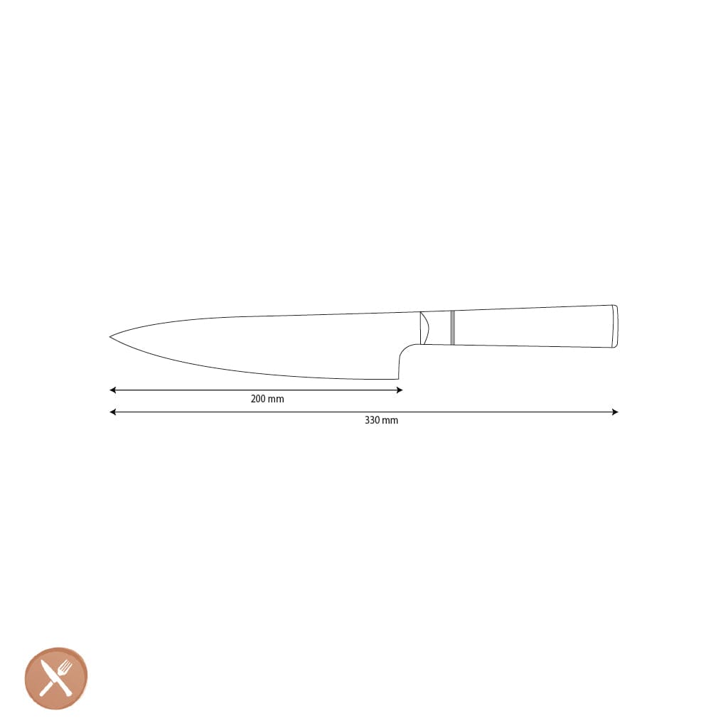 Shinrai Knives - Epoxy Onyx Damascus Koksmes 20 cm Koksmes Shinrai Knives