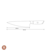 Couteaux Shinrai - Couteau de chef Hikari Damas 20 cm