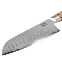 Couteaux Shinrai - Couteau Santoku Hikari Damas 18 cm Couteau Santoku Couteaux Shinrai
