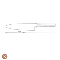 Couteaux Shinrai - Couteau de chef Damas exclusif Kigami 20 cm Couteau de chef Couteaux Shinrai