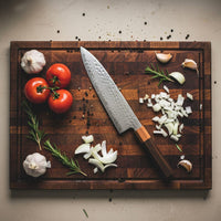 Couteaux Shinrai - Couteau de chef Damas exclusif Kigami 20 cm Couteau de chef Couteaux Shinrai