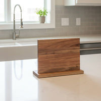 Shinrai Knives - Magnetisch Messenblok Dubbelzijdig - Acaciahout Magnetisch messenblok Shinrai Knives