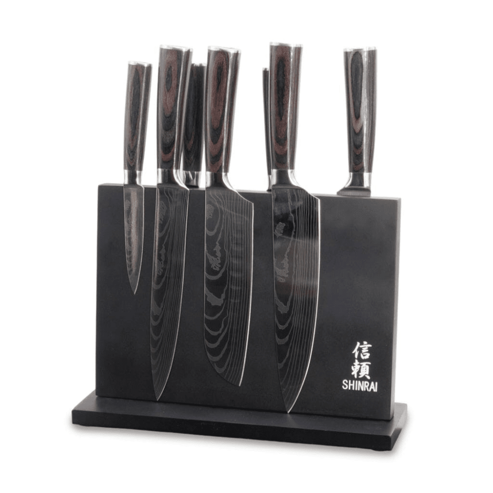 Shinrai Knives - Magnetisch Messenblok Dubbelzijdig - Zwart Magnetisch messenblok Shinrai Knives