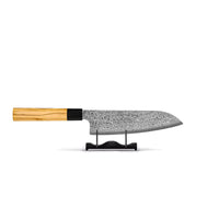 Couteaux Shinrai - Ensemble de couteaux Damas 5 pièces Takumi Kaza - Couteau de chef + Couteau à pain + Nakiri + Santoku + Couteau d'office Ensemble de couteaux Shinrai Knives