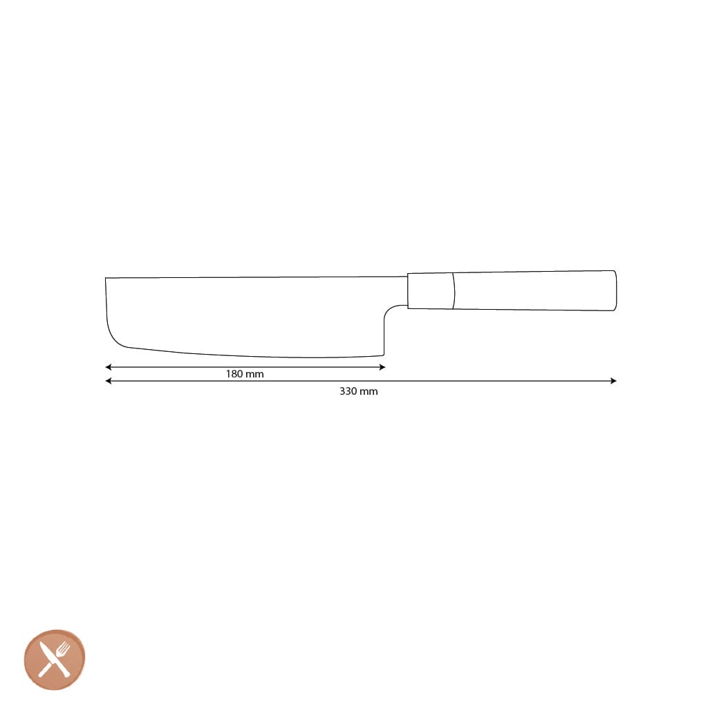 Shinrai Knives - Takumi Kaza Damascus Nakirimes 18 cm Nakirimes Shinrai Knives