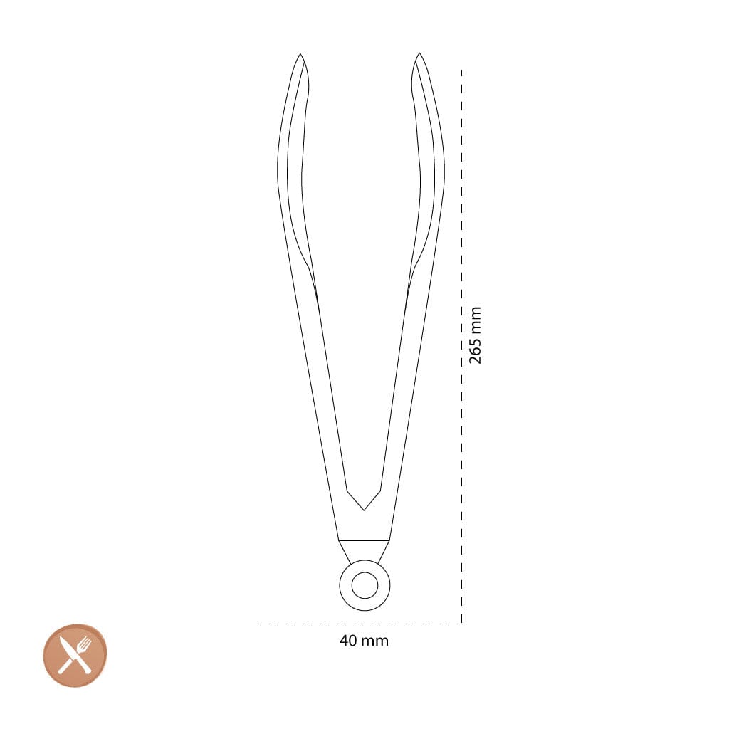 Tools2Cook - Siliconen Keukentang Nutmeg Grey Serveertang Tools2Cook