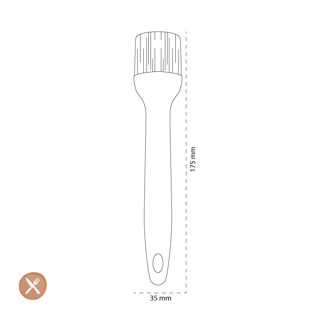 Tools2Cook - Siliconen Kwast Nutmeg Grey Bakkwast Tools2Cook