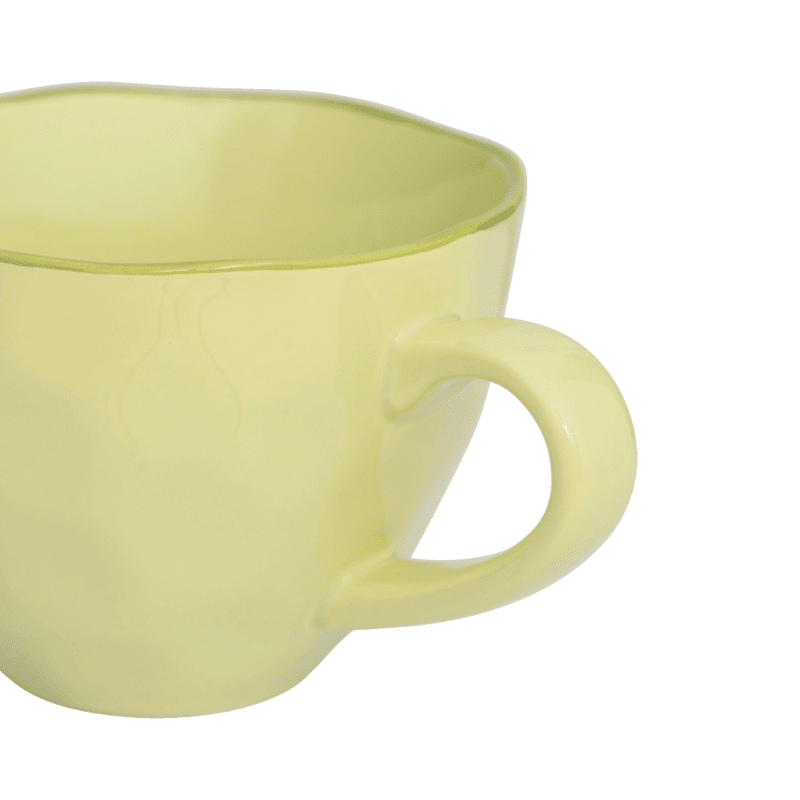 Urban Nature Culture - Good Morning - Cappuccino Mok - Sculpted - Pale Green Urban Nature Culture