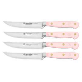 Wusthof - Ensemble de couteaux à steak classiques 4 pièces, sel rose de l'Himalaya Bezig met laden...