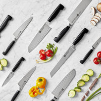 Zwilling - 4 Star Santoku-mes met kuiltjes 180 mm Santokumes Zwilling
