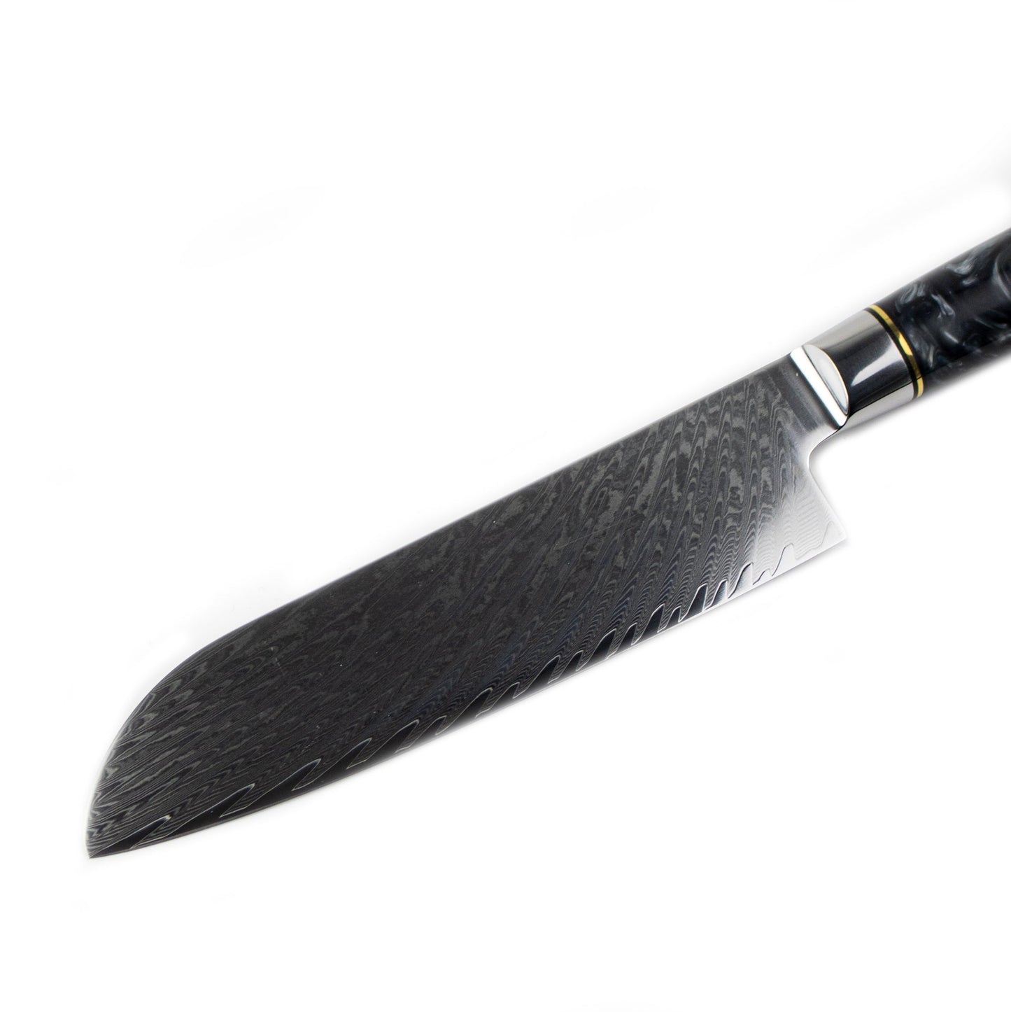 Epoxy Onyx Damascus Santoku 18 cm Shinrai Japan
