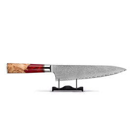 Shinrai Knives - Couteau de Chef Epoxy Ruby Damascus 20 cm Bezig met laden...