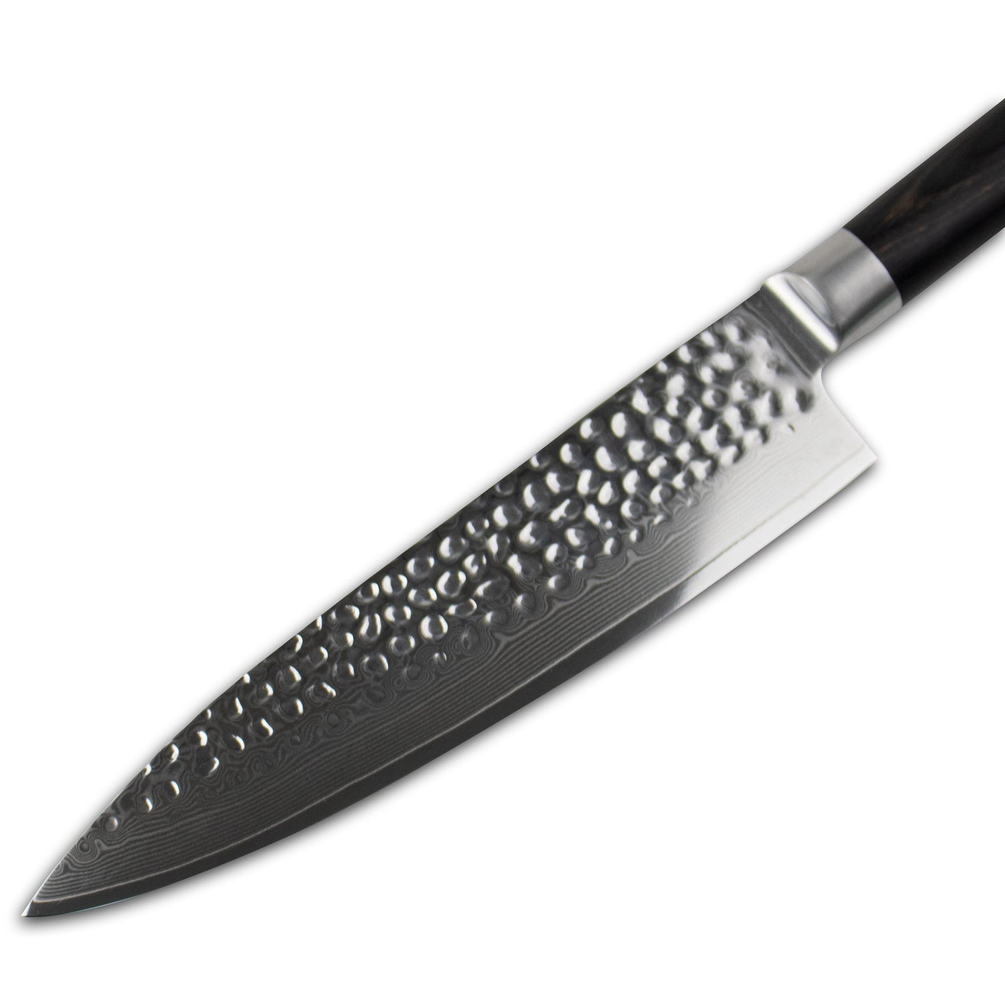 Hammered Damast BR - Damascus Koksmes 20 cm Keukenmessen Shinrai Japan