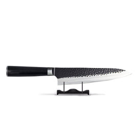 Acier Inox Martelé Noir - Couteau de Chef 20 cm Bezig met laden...