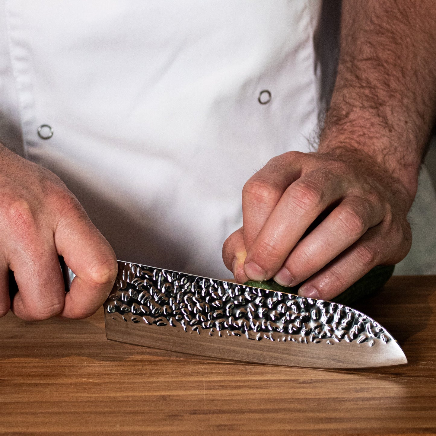Hammered RVS Santoku 18 cm Shinrai Japan