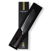 Japanse Damascus Print Santoku 18cm Keukenmessen Shinrai Japan