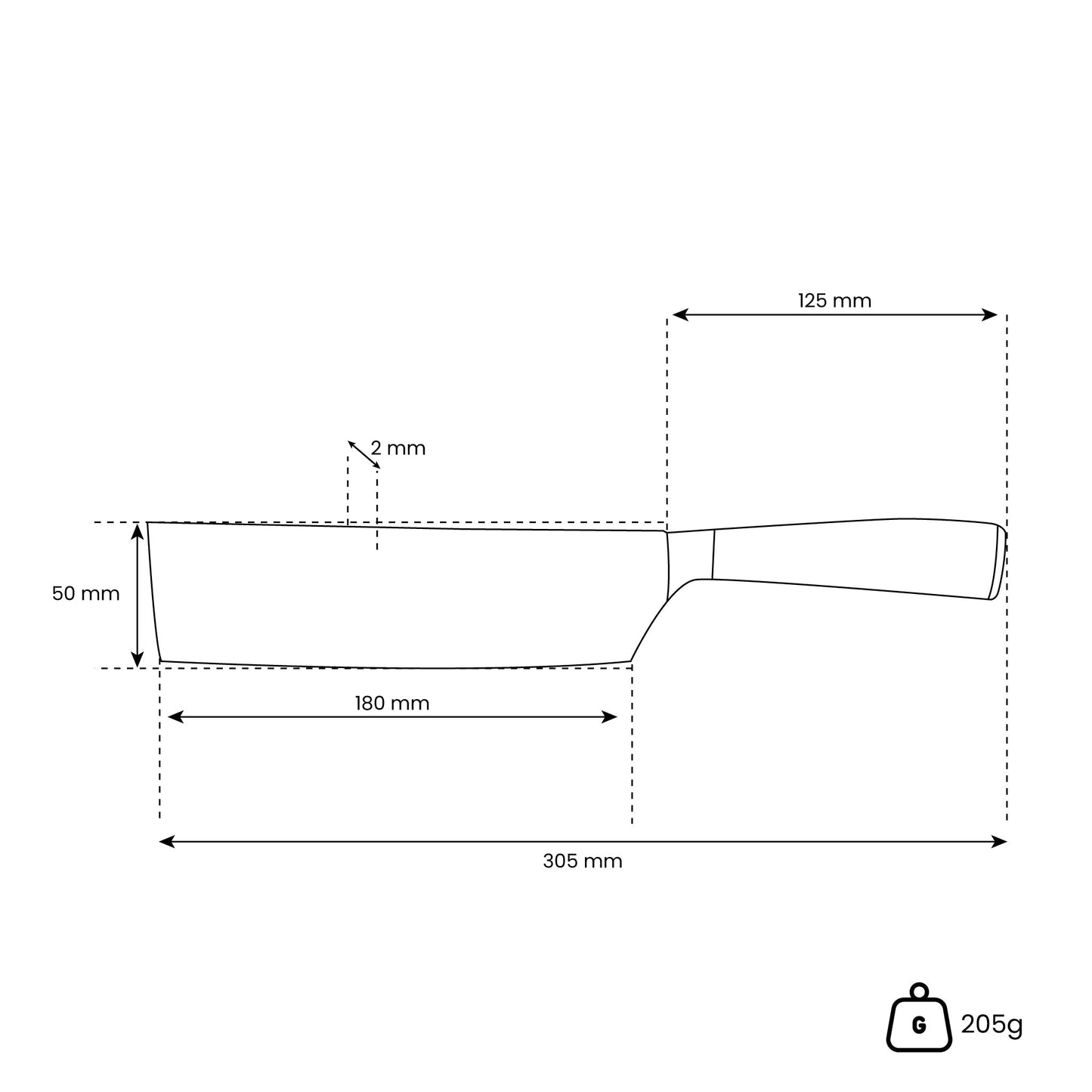 Japanse Damascus Print Series - Nakiri mes Keukenmessen Shinrai Japan