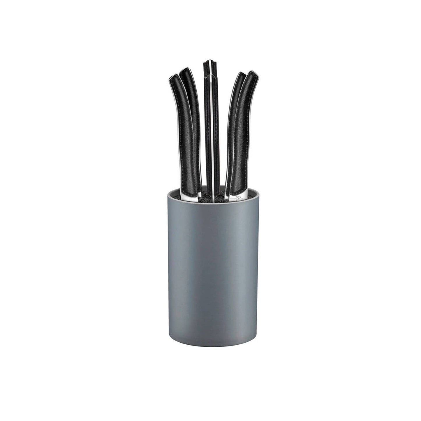 Lou Laguiole - 6-pc steak knives in grey block - black Steakmes Lou Laguiole