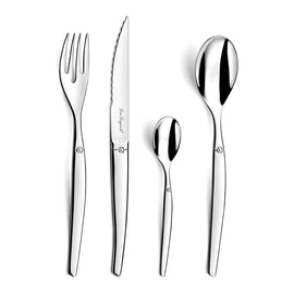 Lou Laguiole - Ménagère Jet 24 pièces - Argent Miroir Bezig met laden...