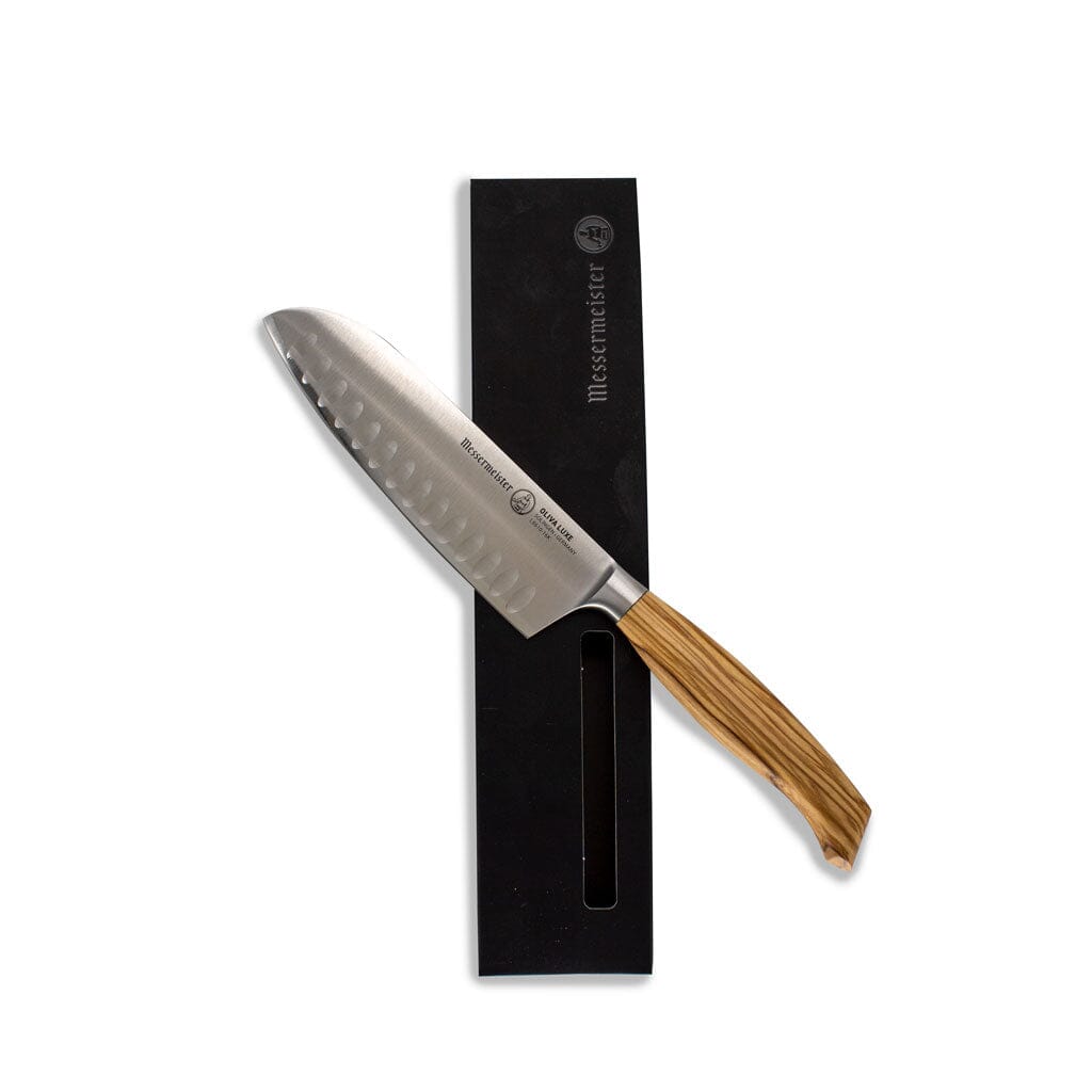 Messermeister - 16,5 cm Oliva Luxe santoku met kuiltjes Messermeister