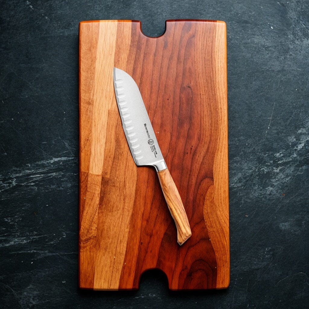 Messermeister - 16,5 cm Oliva Luxe santoku met kuiltjes Santokumes Messermeister