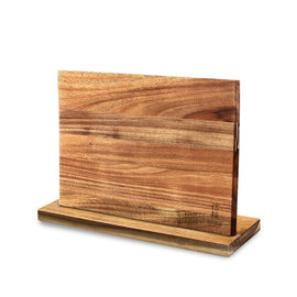 Shinrai Knives - Magnetic Knife Block Double Sided - Acacia Wood Stijlvolle Magnetische Messenhouder Dubbelzijdig Messenblokken Shinrai Japan