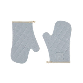 Witloft - Mitaines de cuisine en coton recyclé (2 pcs.) - Bleu ciel Bezig met laden...