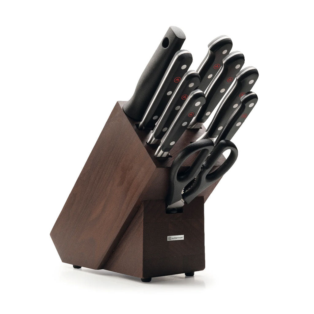 Wusthof - Classic Knife Set 9-piece with brown block