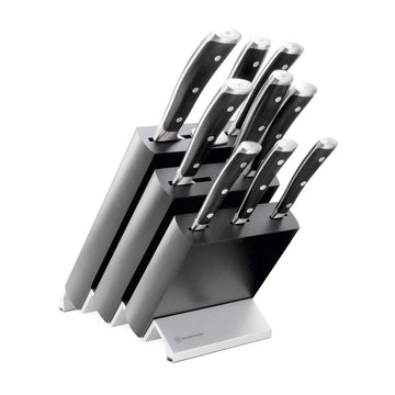 Wusthof - Classic Ikon 9-piece knife set with black knife block