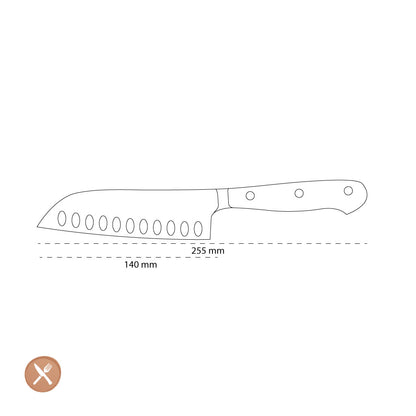 Wusthof - Classic Santoku knife with dimples 14 cm