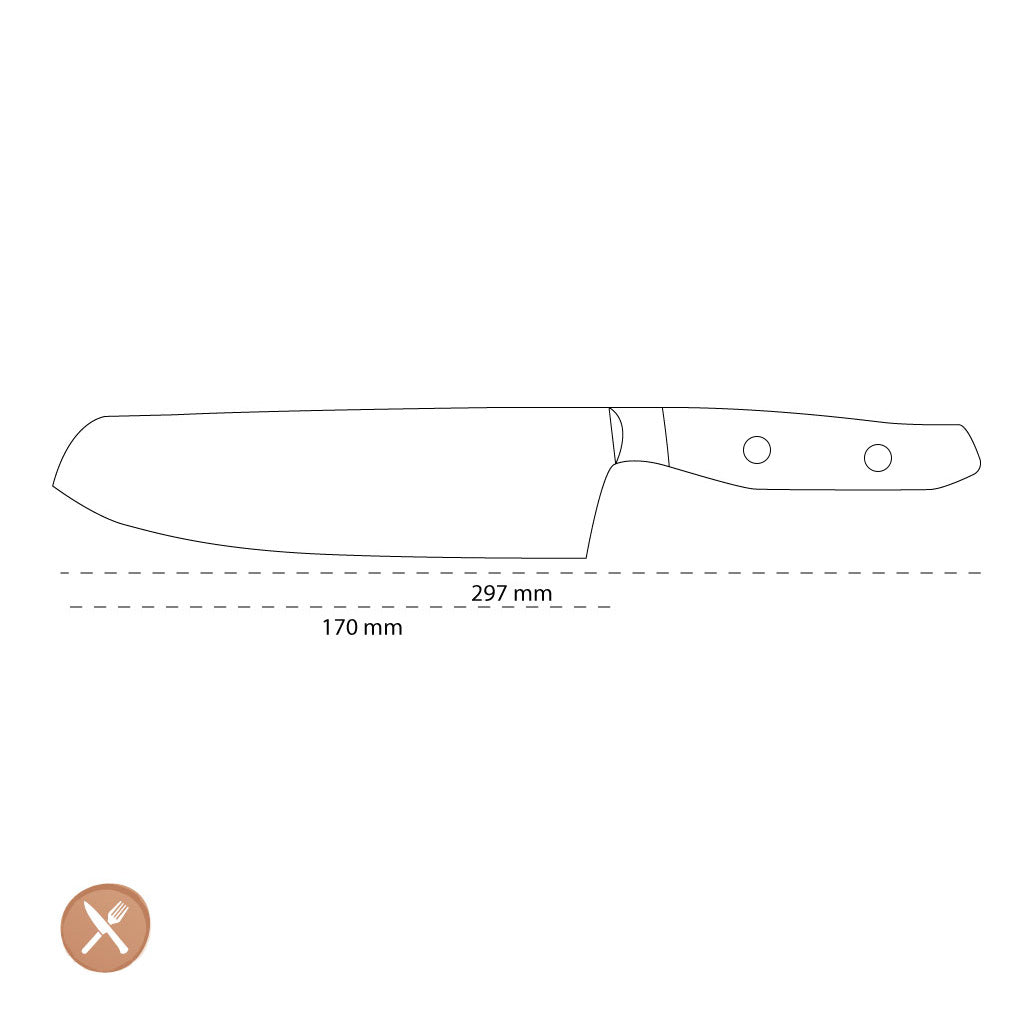 Wusthof - Amici Santoku avec fossettes 17 cm